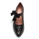 Laurel Beaded Edwardian Shoes Wide (Black)