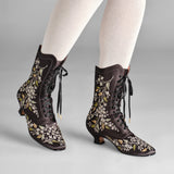 Flora Embroidered Boots (Black)