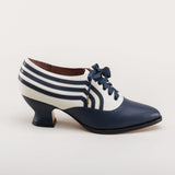 Bernadette Edwardian Oxfords (Navy/Ivory)