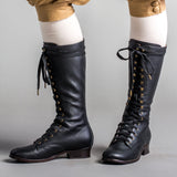 Bessie Vintage Aviator Boots (Black)