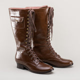 Bessie Vintage Aviator Boots (Brown)