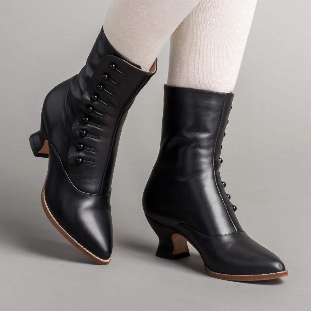Tavistock Victorian Button Boots (Black) - Main Image